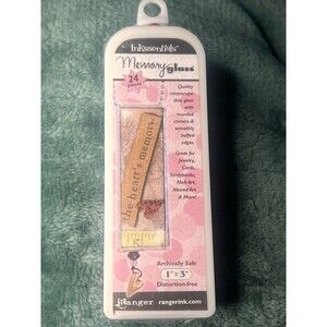 Ranger inkssentials 2004 Memory Glass 24 Pieces 1x3in Archival Safe Mixed Media